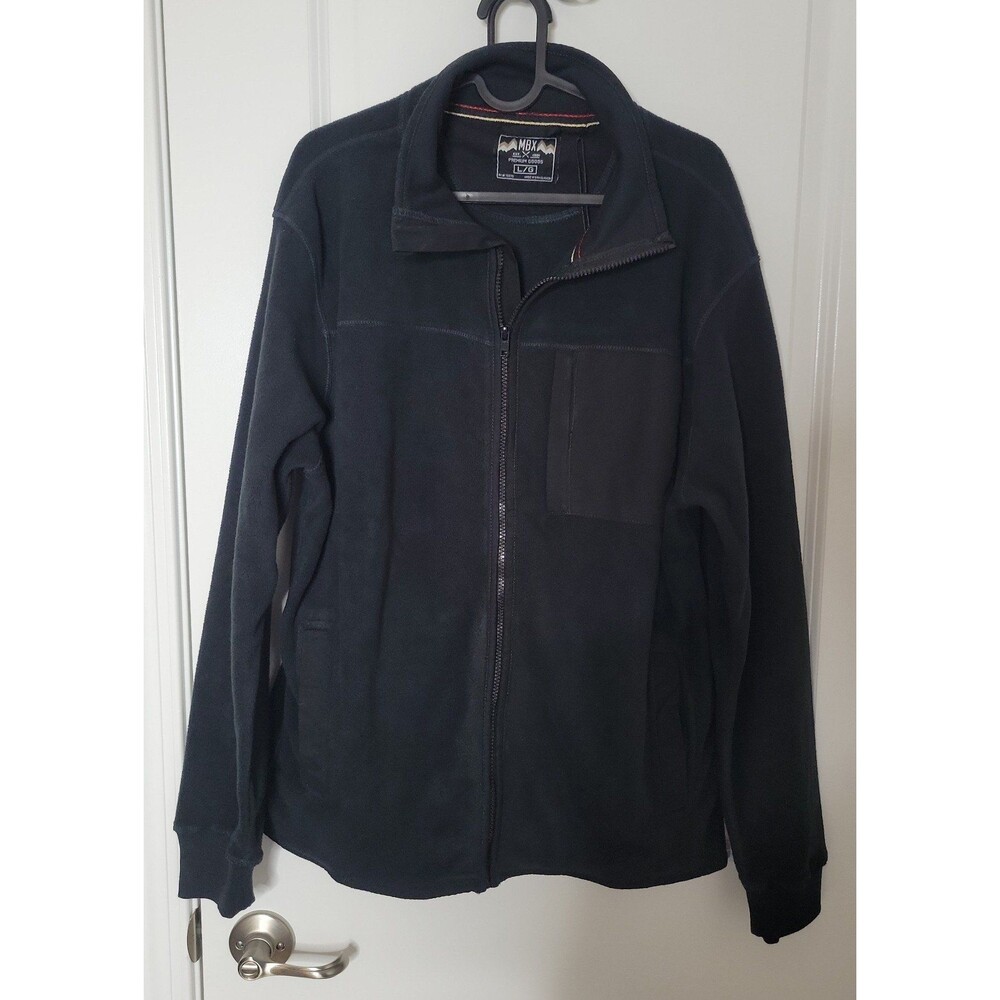 Mens MBX premium goods size large fleece zip up jacket